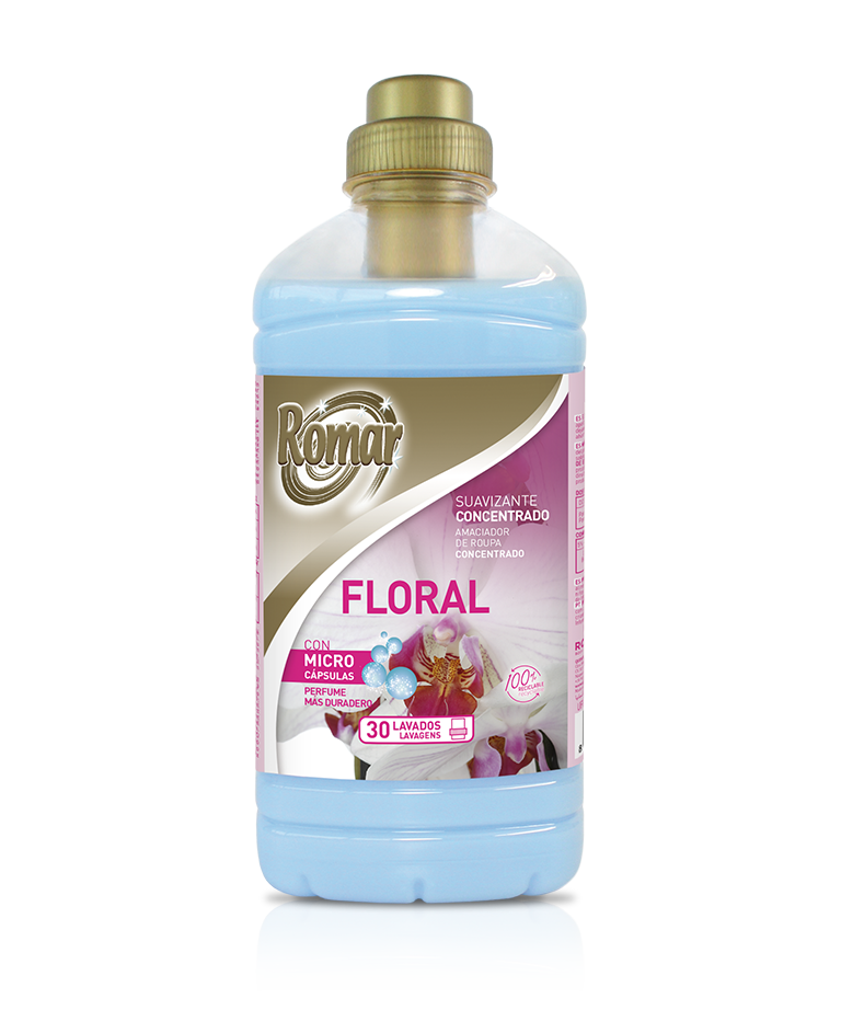 Floral concentrated fabric softener Quimi Romar